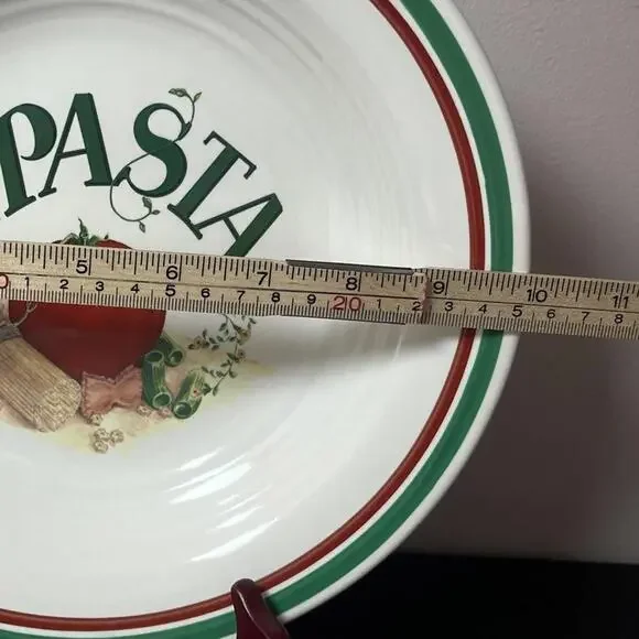 Treasure Craft Pottery “Pasta” Bowls Crafted In The USA 10” Wide Bowls Set Of 4 - Picture 6 of 11